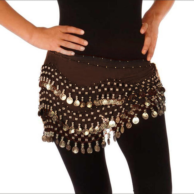 Belly Dance Chiffon Wavy Design Training Hip Scarf | RAVISING