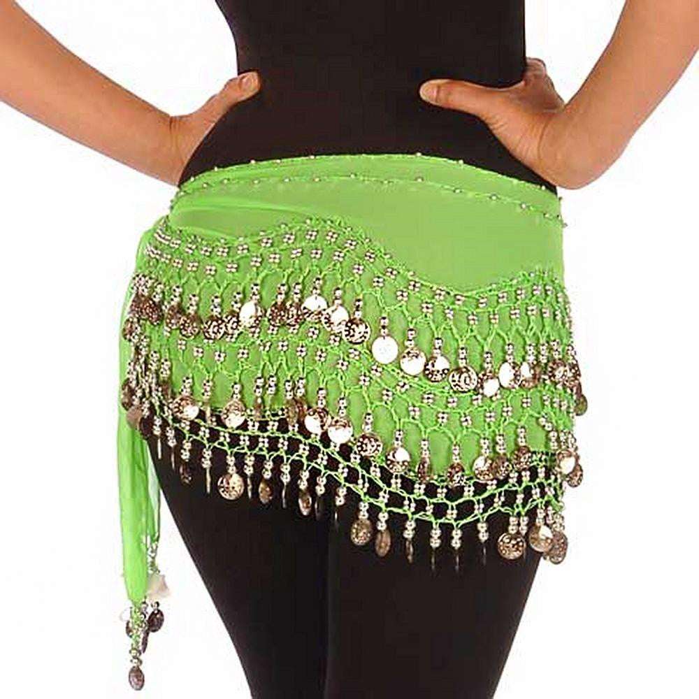 Women\'s Green Imported Belly Dance Hip Scarf Belt Performance Latin Wave Skirt m_690f4399dbd8f0745a2faf3a.jpeg main image 3