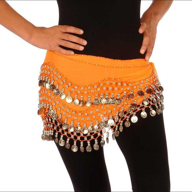 Belly Dance Chiffon Wavy Design Training Hip Scarf | RAVISING