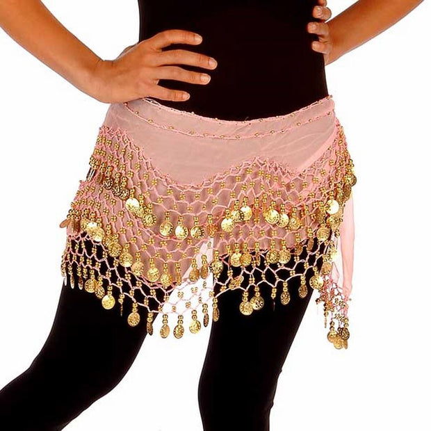 Belly Dance Chiffon Wavy Design Training Hip Scarf | RAVISING