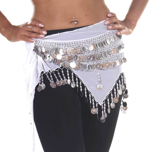 Belly Dance Chiffon Zig Zag Design Hip Scarf | STARLIT DREAM