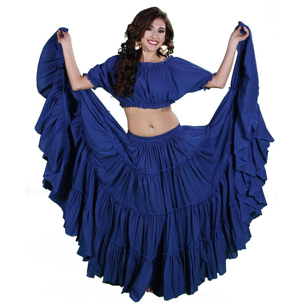 トルコの衣装　bella スカート Belly Dance Cotton 25yrd Skirt & Top Costume Set | ROMANY & RAQS
