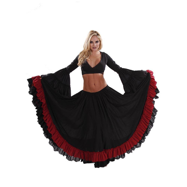 Belly Dance Cotton Ruffle Skirt | MAHA CAROLENA