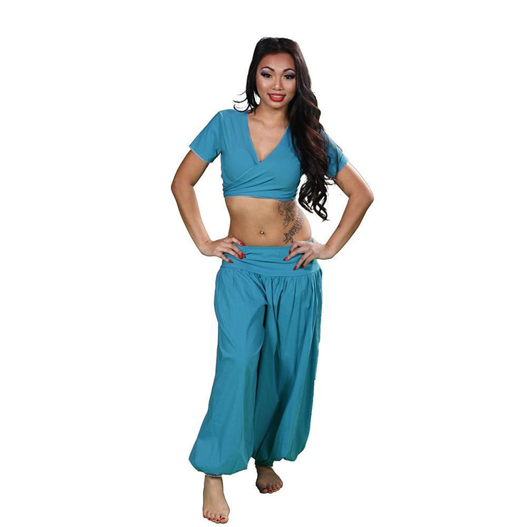 Belly Dance Harem Pants & Choli Top Costume Set