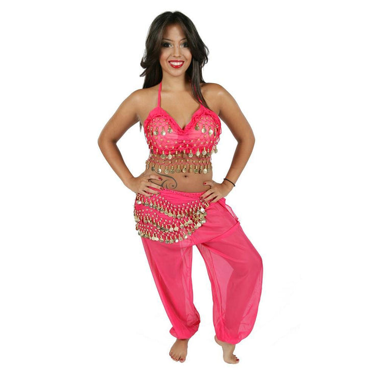 Belly Dance Harem Pants & Halter Top Costume Set | THE HAREM DANCER