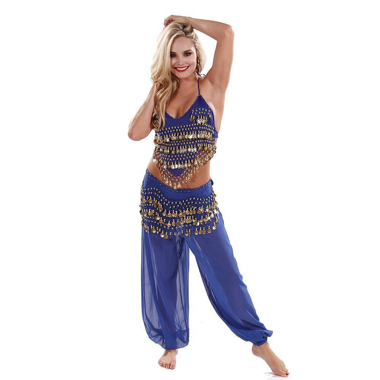 Belly Dance Harem Pants, Bra, & Belt Costume Set