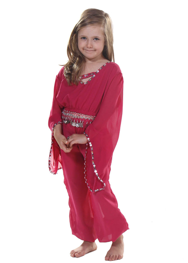 Belly Dance Kids Top & Harem Pants Costume Set | JUNIOR RAQS