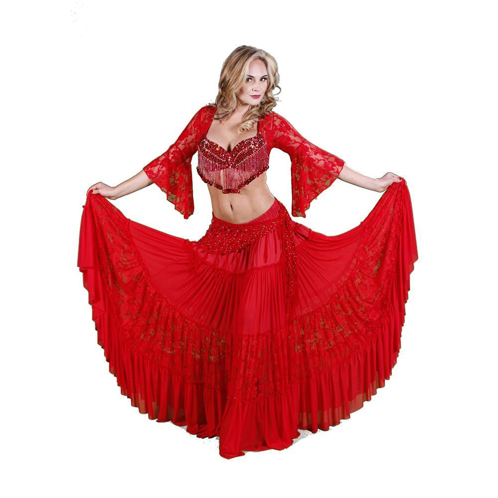 chinese dress ladies Miss Belly Dance Belly Dance Lace Top & Lycra Pants Costume Set main image 1