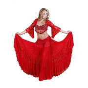 Belly Dance Lace Bra, Skirt, & Net Scarf Costume Set | ROMA ELEGANCE