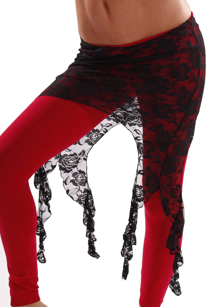 Belly Dance Lace Hip Scarf | TRIBAL FUSION DRAPE