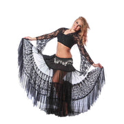 Belly Dance Lace Skirt, Top, & Hip Scarf Costume Set | CLASSIC LACE