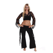 Belly Dance Lace Top & Lycra Pants Costume Set | LOVE IT LACED