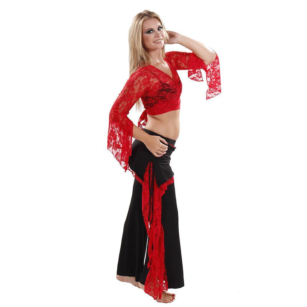 Belly Dance Lace Top & Lycra Pants Costume Set | LOVE IT LACED - 44.99 USD  – MissBellyDance