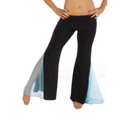 Belly Dance Lycra Harem Pants With Chiffon Slits | GET UP GLAMOROUS
