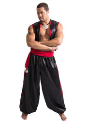 Belly Dance Men's Harem Pants, Vest & Hip Scarf Costume Set | MAGNIFICENT MAN