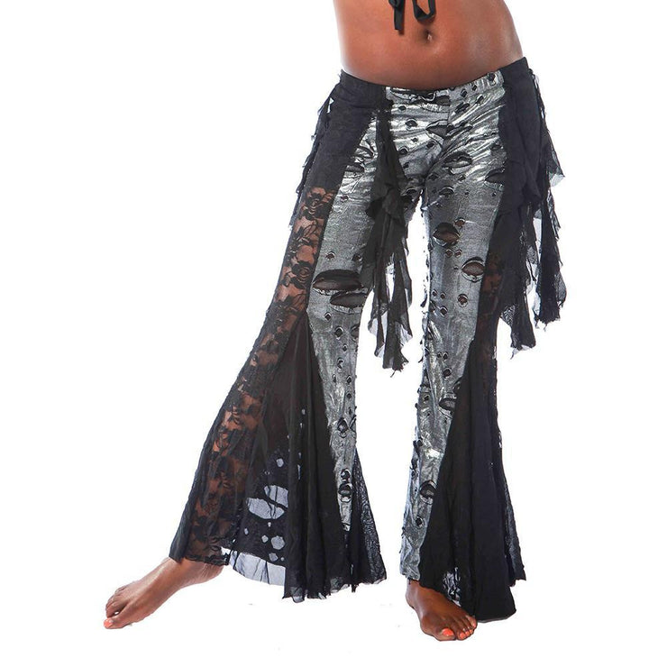 Belly Dance Metallic & Lace Harem Pants | URBAN SHIMMER
