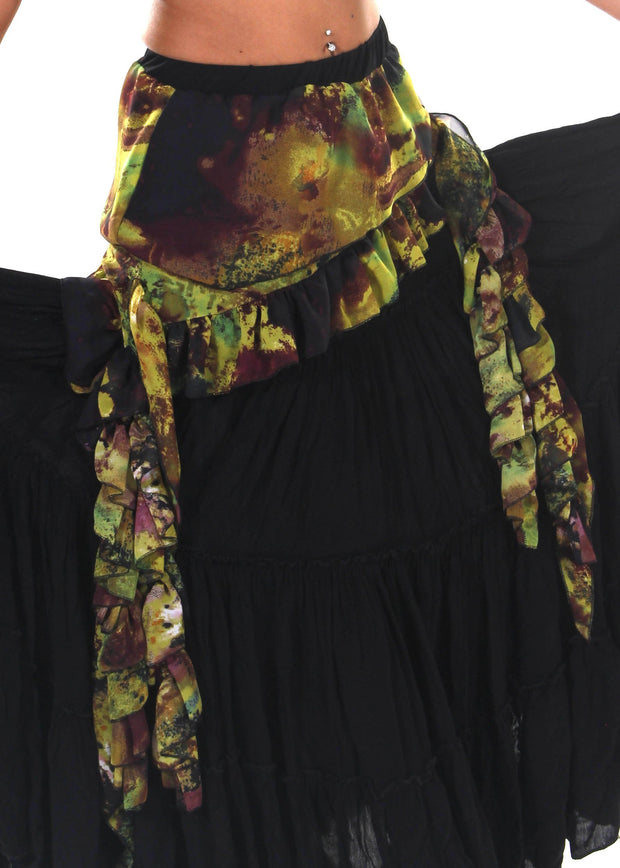 Belly Dance Multi Pattern Skirt | TJADA FRINGE AND TIES