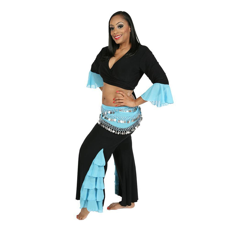 Belly Dance Pants, Choli Top, & Hip Scarf Costume Set | CEBU WISH