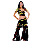Belly Dance Pants, Top, & Hip Scarf Costume Set | LACE AND TIES