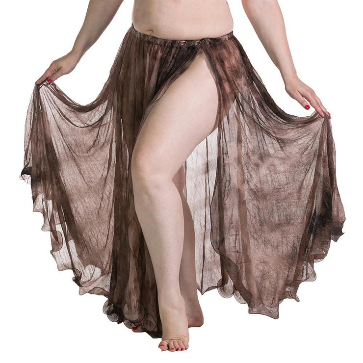 Belly Dance Patterned Skirt with Slit | SHEER SHOWTIME