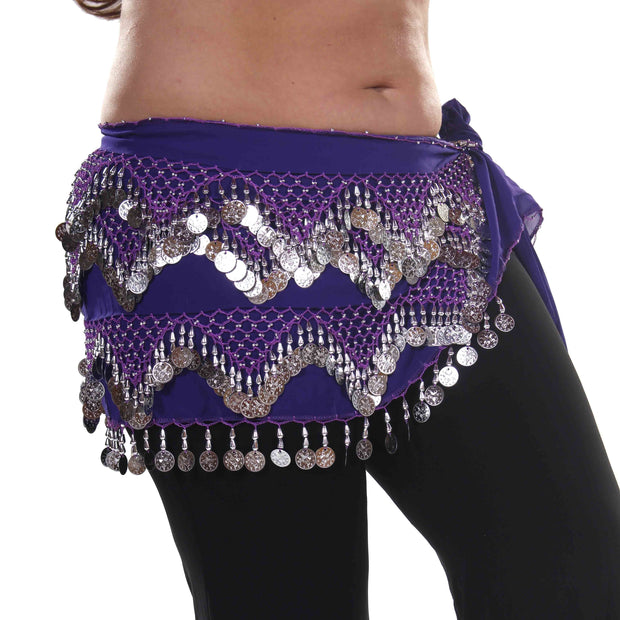 Belly Dance Plus Size Chiffon Triangular Pattern Hip scarf | THE WINDING WINDS