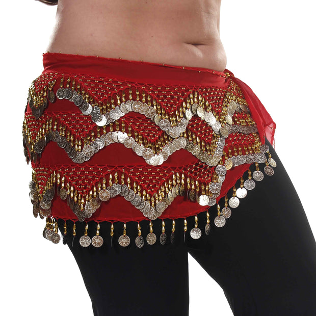 Belly Dance Plus Size Chiffon Triangular Pattern Hip scarf | THE WINDING WINDS