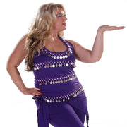 Belly Dance Plus Sized Lycra Stretchy Halter Top | FESTIVE