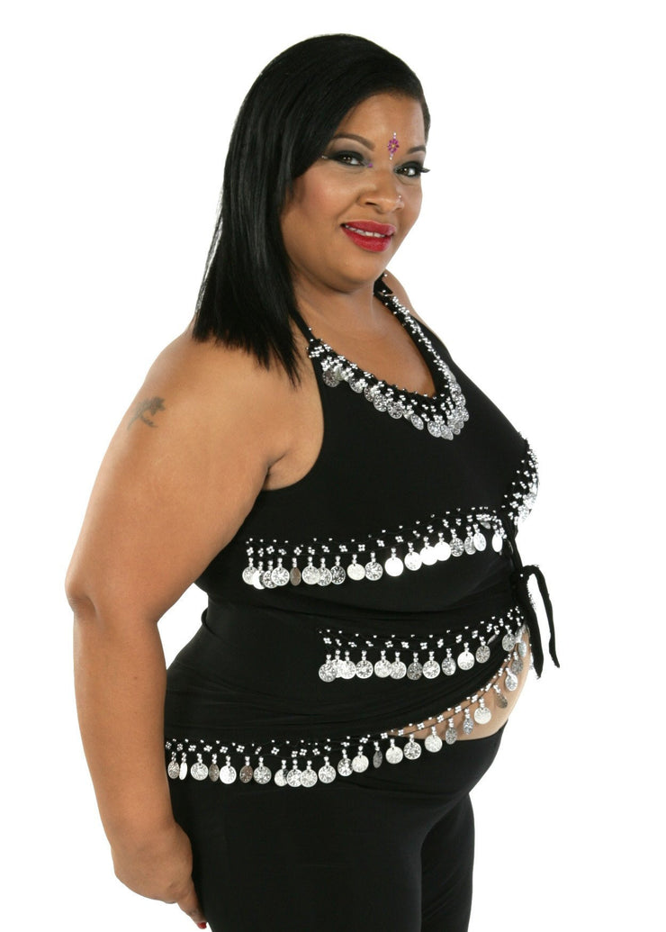 Belly Dance Plus Sized Lycra Stretchy Tank-Top