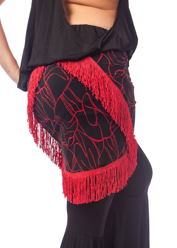 Belly Dance Printed Fringe Hip Scarf | VEBA FRINGE