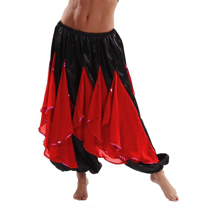 Belly Dance Satin & Chiffon Harem Pants | TURN AND TWIRL