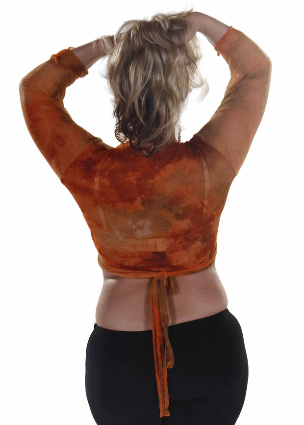 Belly Dance Sheer Long Sleeve Choli Top | Pera Mosaics 2
