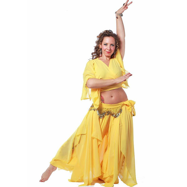 Belly dance Skirt, Pants, Top, & Hip Scarf Costume Set | FIT FOR FATINE