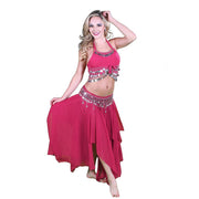 Belly Dance Skirt, Top, & Coin Belt Costume Set | REVELRY