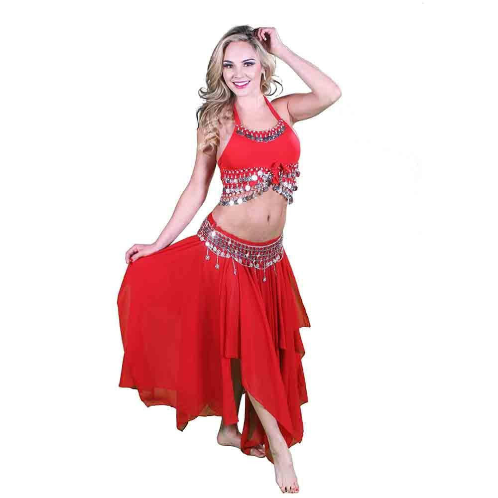 Belly Dance Skirt, Top, & Coin Belt Costume Set | REVELRY  display picture 3