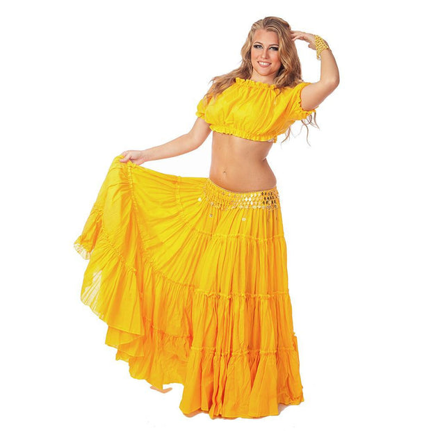 Belly Dance Skirt, Top, & Coin Belt Costume Set | SPINNING SPIRIT