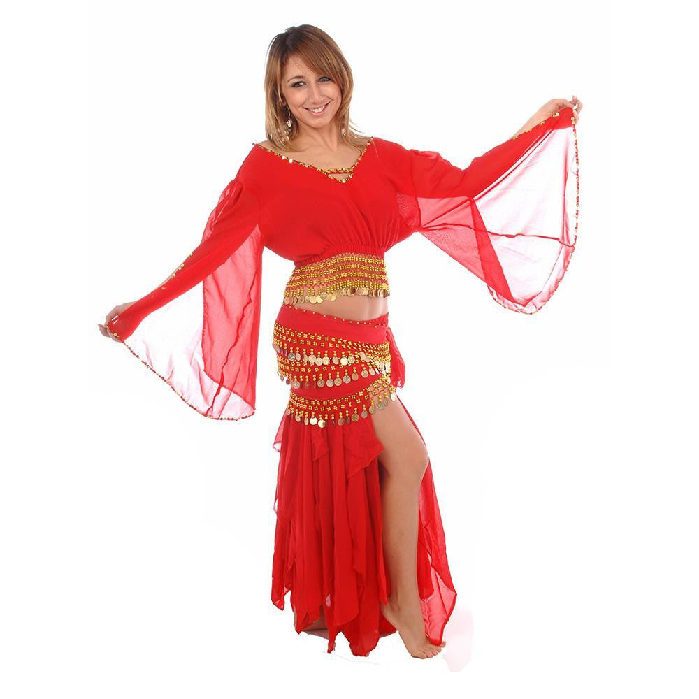 Belly Dance Skirt, Top, & Hip Scarf Costume Set | ANDUSSENCE - 69.99 USD –  MissBellyDance