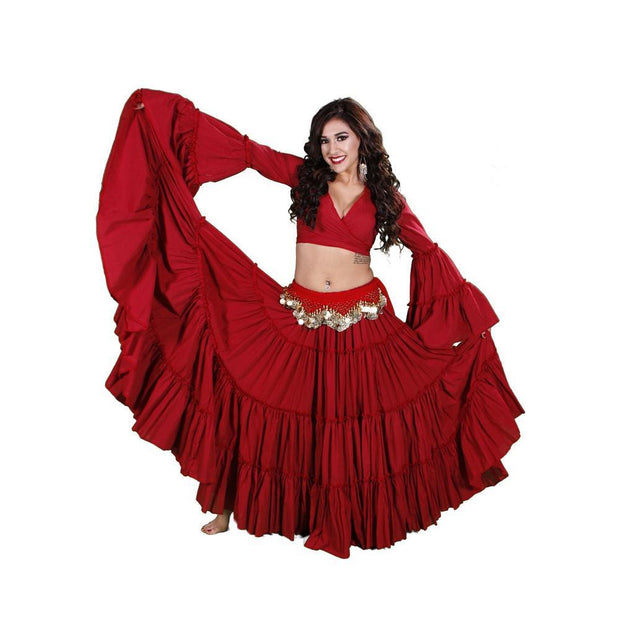 Belly Dance Skirt, Top, & Hip Scarf Costume Set | ESMA II
