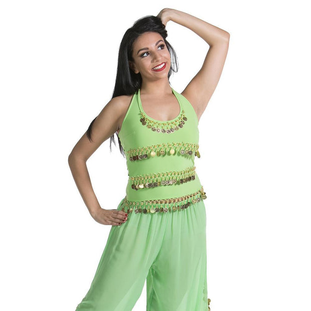 Belly Dance Stretchy Lycra Halter Top | FESTIVE -Sale