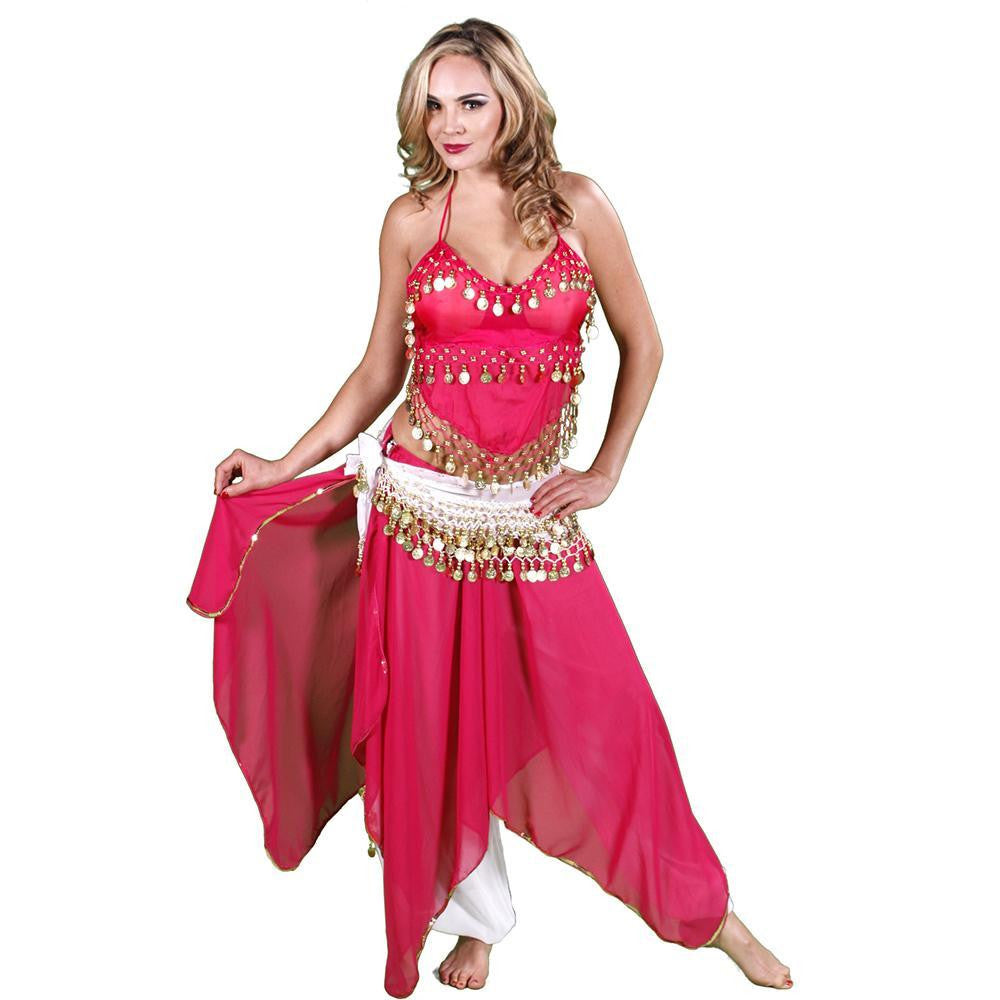 ベリーダンス Belly dance custom set up Belly Dance Top, Skirt, Pants, & Hip Scarf Costume Set | RAQS