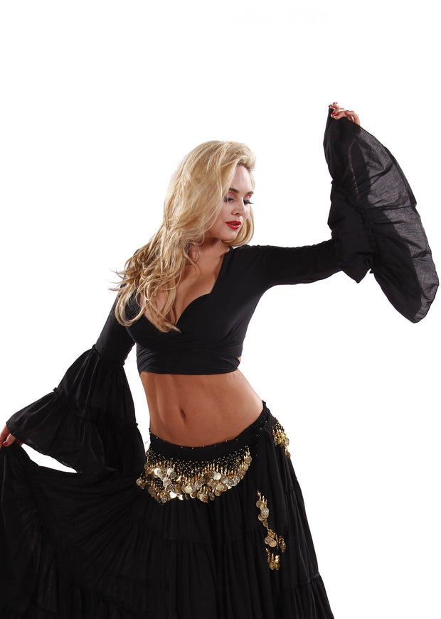 Belly Dance Tribal Bell-Sleeve Cotton Top | BELL ROMPI 2