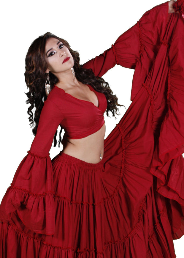 Belly Dance Tribal Bell-Sleeve Cotton Top | BELL ROMPI 2