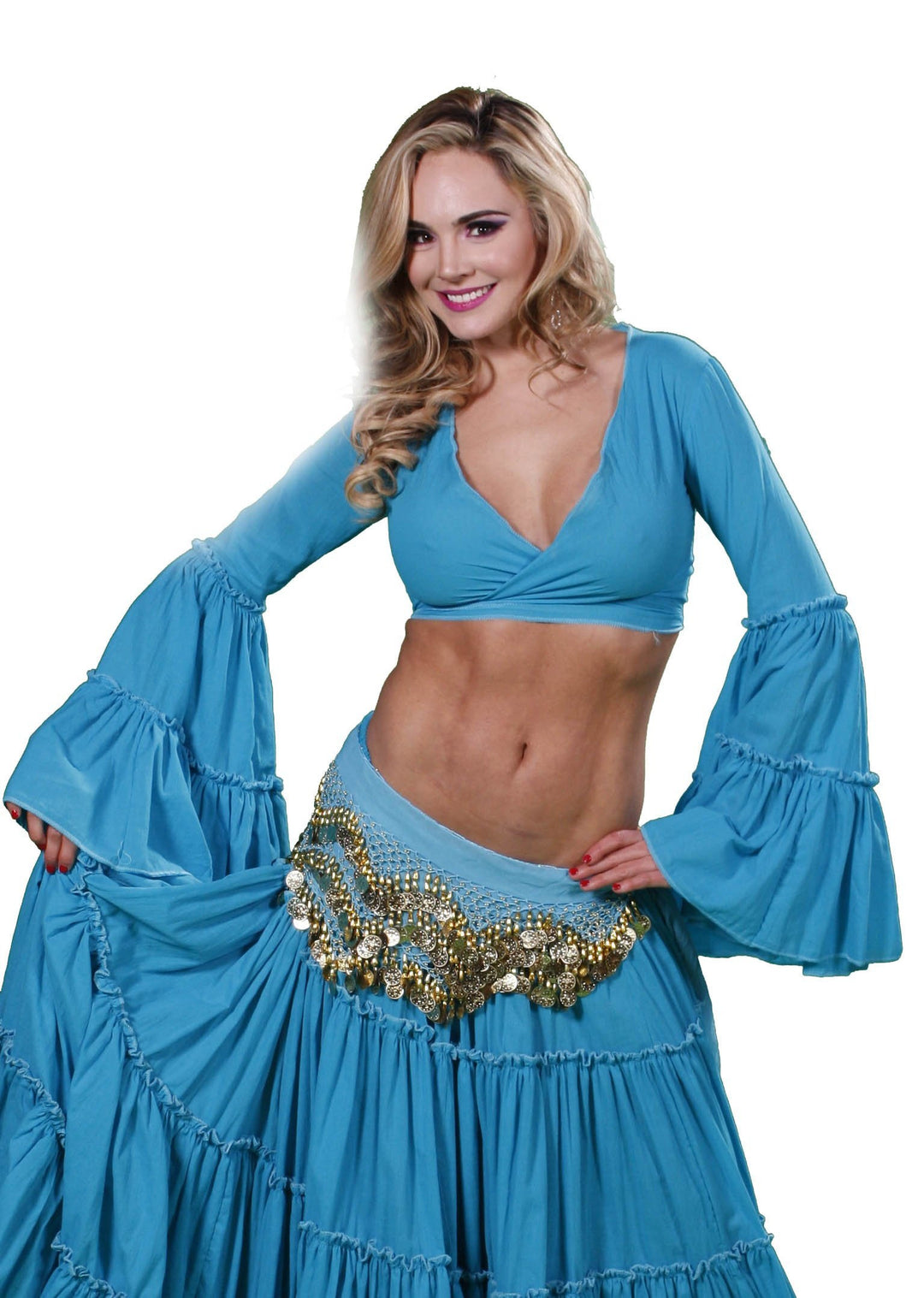 Belly Dance Tribal Bell-Sleeve Cotton Top | BELL ROMPI 2 - 24.99