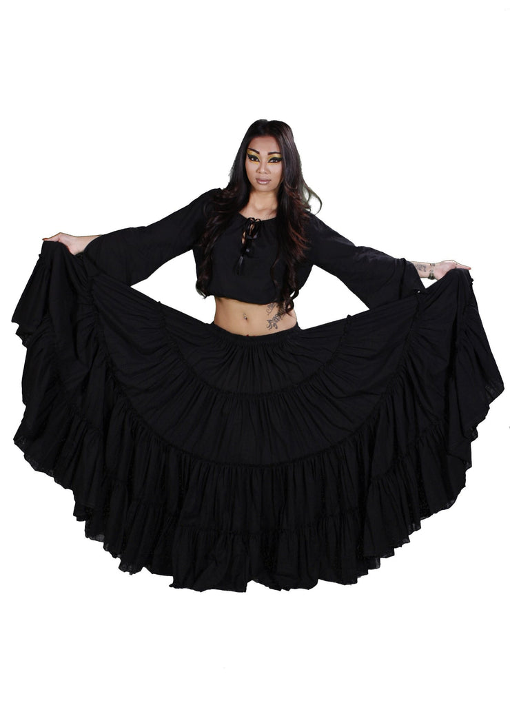 Belly Dance Tribal Cotton 25 Yard Skirt  FIERY FRILLS - 64.99 USD –  MissBellyDance