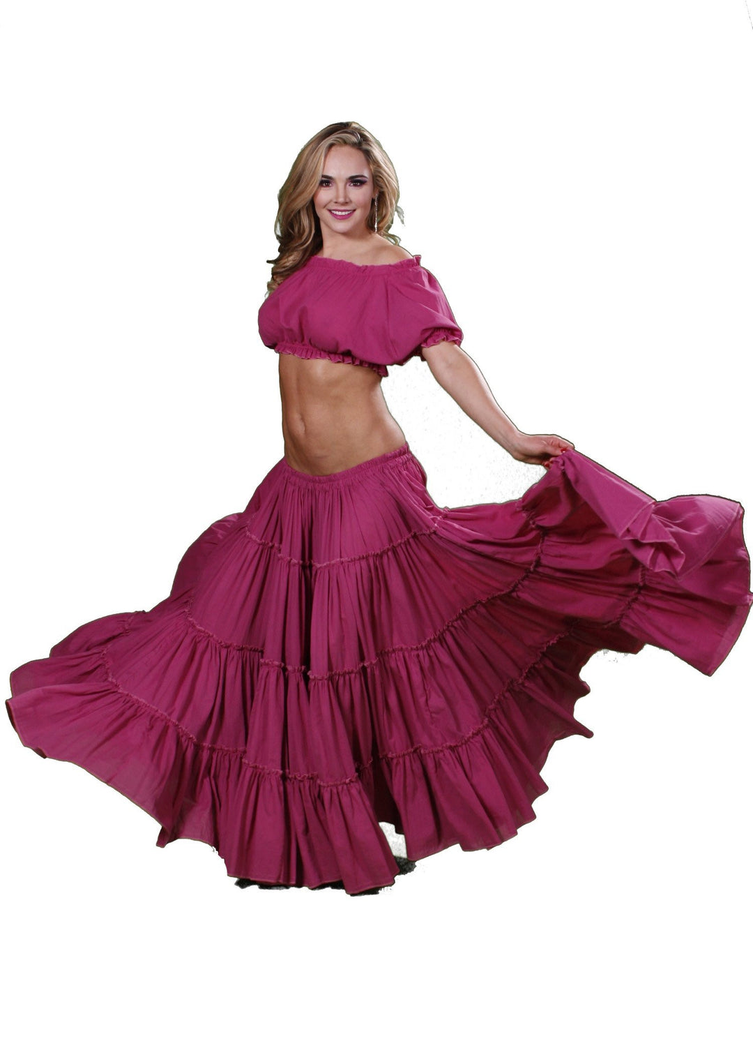 Belly Dance Tribal Cotton 25 Yard Skirt | FIERY FRILLS - 64.99 USD