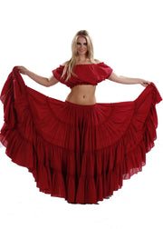 Belly Dance Tribal Cotton 25 Yard Skirt | FIERY FRILLS