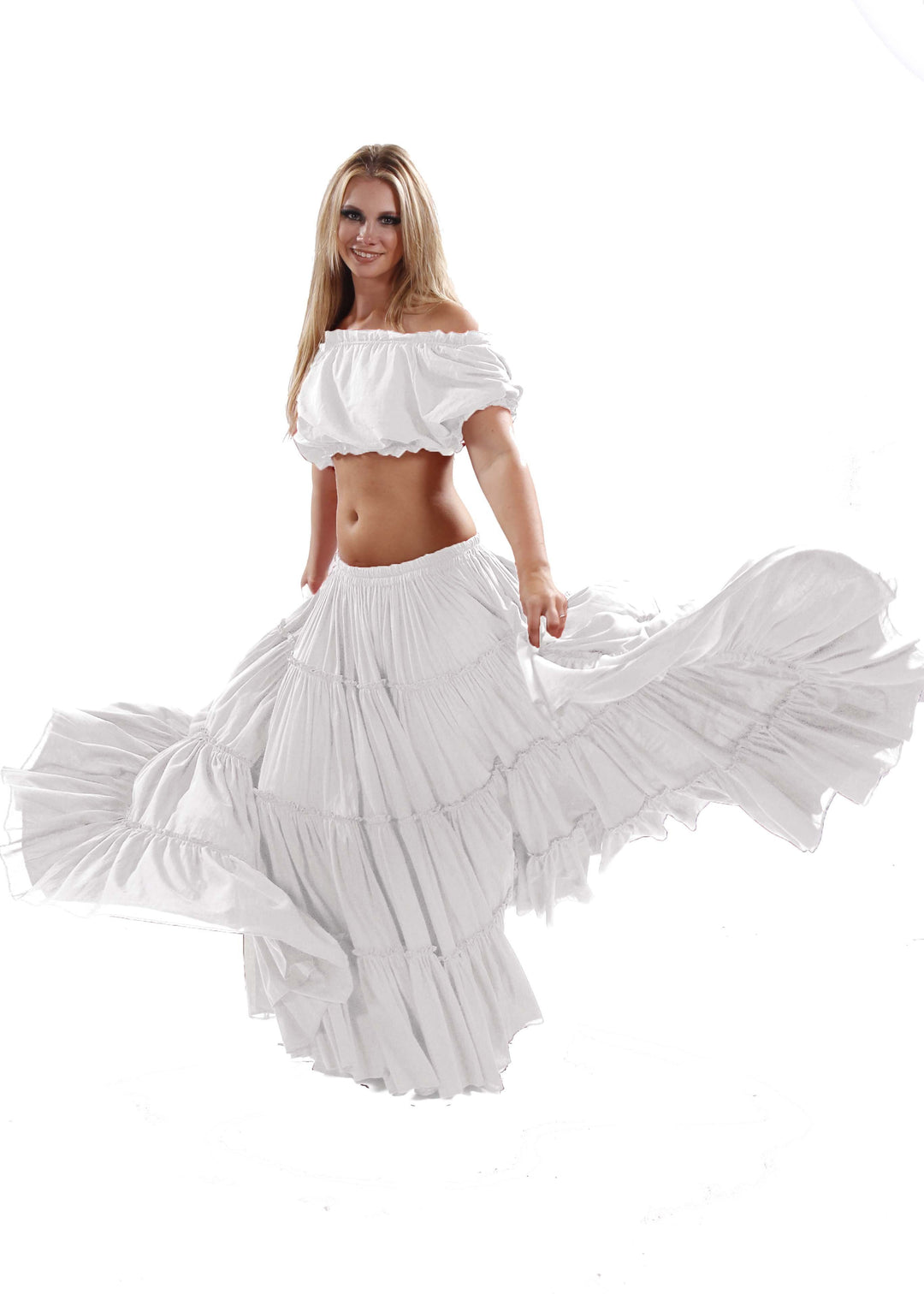 Belly Dance Tribal Cotton 25 Yard Skirt | FIERY FRILLS - 64.99 USD