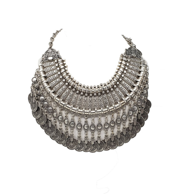 Belly Dance Tribal Necklace with coins