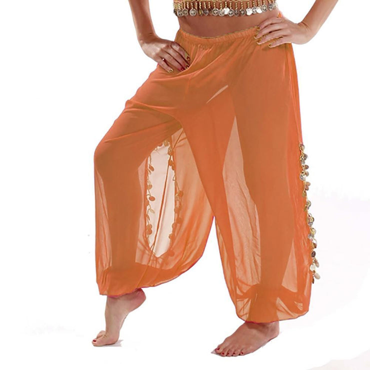 Bellydancer Chiffon Harem Pants with Side Slits | MAIDEN DANCE