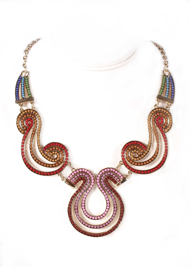 Egypt Chain Necklace | TRICOLOR SWIRLS