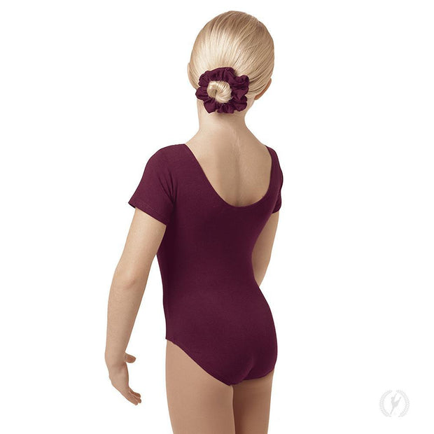 Eurotard Girls Short Sleeve Leotard with Cotton Lycra